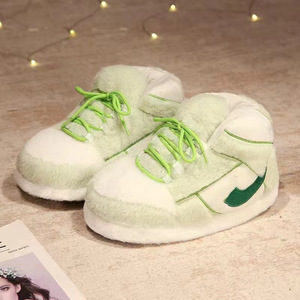 Pantofole da casa in cotone felpato impermeabili <span class=keywords><strong>e</strong></span> calde, con design a cono di cocco, suola in tessuto rinforzata, rosse, modello di successo - Product Image 2