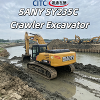 Excavadora Hidráulica SANY SY235C para Pedidos al por Mayor, Brazo y Cucharón Resistentes al Desgaste para Infraestructura, Larga Vida Útil