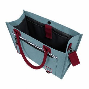 Sac fourre-tout décontracté en toile enduite de cire lourde, personnalisé par le fabricant du Zhejiang, avec doublure en coton et fermeture à fermoir, sac à bandoulière pour ordinateur portable - Product Image 6