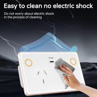 Prise murale intelligente Tuya WiFi Zigbee en laiton, 2 prises USBC, charge rapide PD20W, contrôle vocal Alexa, moniteur de puissance, norme australienne
