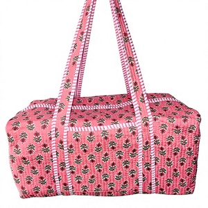 Nouveau sac fourre-tout matelassé en coton personnalisé, grand format, imprimé floral, lavable, sac de voyage, sac de yoga écologique, sac de courses - Product Image 1