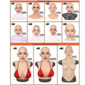 Masque facial complet en silicone réaliste pour femme, pour travestis, cosplay, fille sexy, pour transgenres - Product Image 4