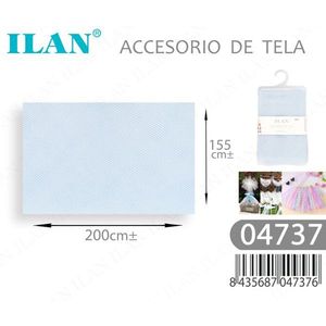 Tessuto in pizzo blu cielo Ilan 200x155 cm per artigianato e decorazioni - Product Image 3