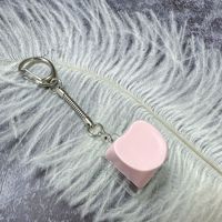 3 Keys PVC Fidget Keychain Mechanical Switch Keycap Tester Light-Up Feature Stress Relief Pinch Toy Heart Shape Digital Printing