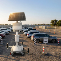 Tour de surveillance vidéo solaire avec mât de 4 m et base lourde à stabilisateurs pour la sécurité des événements