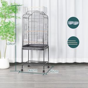 Dayanıklı Metal Papağan Kafesi Tekerlekli ve Ayaklı, Besleme Kapılı, Uzun Süreli Kullanım İçin Tasarlanmış Evcil Hayvan Kafesleri Evcil Hayvan Evi - Product Image 3