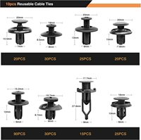 Kit de 635 attaches universelles pour voiture, clips de fixation en nylon pour garnitures automobiles, assortiment avec outil de retrait, vente en gros