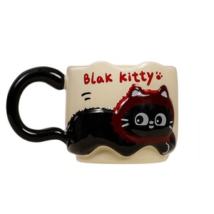 Taza de Café de Cerámica con Diseño de Gatito Negro, 300 ml, con Asa, para el Hogar - Product Image 6
