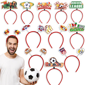 Serre-tête de supporter de football en plastique écologique avec motifs graphiques, personnalisable pour la décoration des tournois internationaux – Vente en gros - Product Image 1