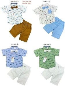 En stock, prix <span class=keywords><strong>de</strong></span> gros, vêtements d'été pour enfants, ensembles en coton imprimé pour garçons, anniversaire, 6-24 mois, ensemble <span class=keywords><strong>de</strong></span> 3 pièces pour garçons - Product Image 5