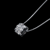 Vente en gros de colliers pendentifs en argent sterling 925 VVS D couleur Moissanite pour femme avec chaîne