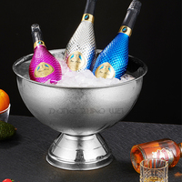 Seau à Glace de Restaurant en Acier Inoxydable, Bacs à Boissons pour Traiteur, Rafraîchisseur à Vin, Seau à Champagne, Cuvette à Glace