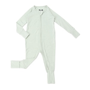 Hoge Kwaliteit Massief Colo Bamboe Stof Groothandel Gebreide <span class=keywords><strong>Baby</strong></span> Kleding Odm Supply Low Moq Lange Mouw <span class=keywords><strong>Baby</strong></span> Romper - Product Image 1