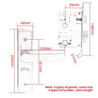 Serrure de porte intérieure en acier inoxydable 201 pour chambre à coucher, modèle FM-A-201, poignée universelle silencieuse compatible avec le bois massif, fabriquée en Chine
