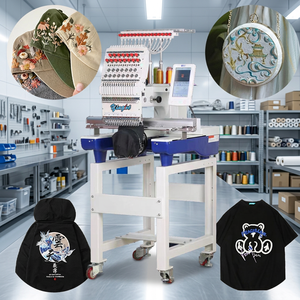 Yinghe Factory Direct Sales New 1 Head 15 Needles Computerized Embroidery Machine 1000 RPM 360x510mm <b>Worktable</b> Core Embroidery - Product Image 1