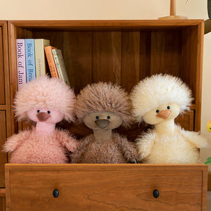 2026 nouveau mignon jaune canard poupée cheveux bouclés Super doux en peluche Explosion champignon tête couette pour filles ODM <span class=keywords><strong>personnalisable</strong></span> pour - Product Image 3