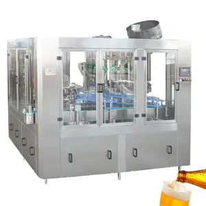 Long Service Life Isobaric Pressure Crown Cap Glass Bottle Beer Filling Machine For Sale