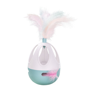 Juguete eléctrico para gatos, juguete interactivo parlante para gatos, juguete giroscópico para gatos, juguete giroscópico con plumas, juguete educativo y entretenido para gatos - Product Image 5
