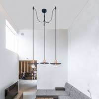Lampe led suspendue au design minimaliste moderne, disponible en noir et en gris or Rose, luminaire décoratif d'intérieur, idéal pour une cuisine ou une chambre à coucher