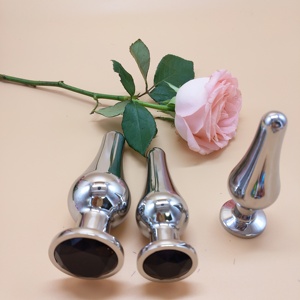 Bouchons anaux vaginaux en métal <span class=keywords><strong>3D</strong></span> S/M/L pour femmes - Jouets sexuels BDSM imperméables - Product Image 3
