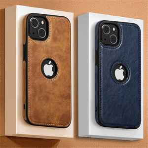 Étui en <span class=keywords><strong>cuir</strong></span> de téléphone portable <span class=keywords><strong>Apple</strong></span> de créateur de mode de luxe pour <span class=keywords><strong>iPhone</strong></span> 14 <span class=keywords><strong>13</strong></span> 12 11 15 Pro Max mini étuis de téléphone portable avec trou de logo - Product Image 2