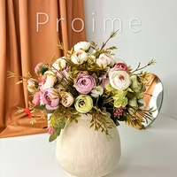 Pivoines de style européen simulées couleur de printemps 13 fleurs de pivoines artificielles utilisées pour les accessoires de mariage décoration de salle d'échantillon