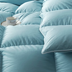 En gros 60% Blanc <span class=keywords><strong>Duvet</strong></span> <span class=keywords><strong>de</strong></span> <span class=keywords><strong>canard</strong></span> Couette 100% Naturel Coton Tissu Couette <span class=keywords><strong>edredon</strong></span> reine Haute Densité Tissu Couette - Product Image 4