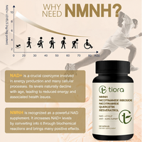 Prix de gros Marque privée 500 mg NMNH Capsule Dihydronicotinamide Mononucleotide avec Nicotinamide Riboside Quercétine Resvératrol