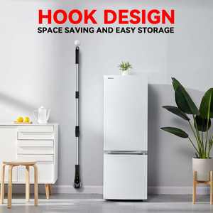 Long manche réglable et <span class=keywords><strong>7</strong></span> têtes de brosse remplaçables, 2 brosses de nettoyage à vitesse rotative pour épurateur de douche électrique - Product Image 3