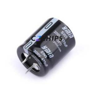 ตัวเก็บประจุแบบอิเล็กโทรไลต์อะลูมิเนียมแบบ Snap-in รุ่น SW32D471MNNYS03S2 ชนิด Through hole (THT) ขนาด D25xL30 มม. ความจุ 470uF 20% 200V - Product Image 1