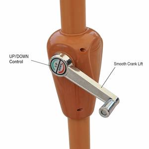 3x3M Commercial Heavy Duty Center Pole Patio Umbrella Aluminum Waterproof UV50+ Outdoor Hotel <strong>Garden</strong> Beach Crank <strong>Tilt</strong> <strong>Parasol</strong> - Product Image 5