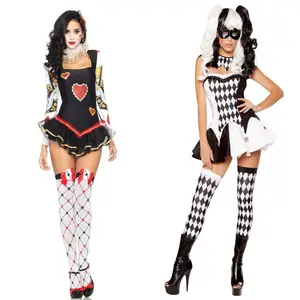 2023 Halloween Cross Dressing Queen Vampire Clown Costume Cosplay vestito nero festa di carnevale per adulti