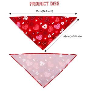 Pañuelo para Mascotas del Día de San Valentín, con Estampado de Donuts y Corazones, Pañuelo Triangular para Perro, Babero Lavable y Reversible de Algodón, Accesorios para Cachorros - Product Image 2