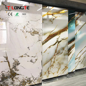 Pannello e Lastra in PVC Effetto Marmo Longte 1.22*<span class=keywords><strong>2</strong></span>.44/<span class=keywords><strong>2</strong></span>.90m Vari Stili / Foglio in PVC Effetto Marmo con Rivestimento Protettivo UV - Product Image 1