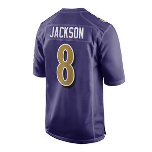 قميص كرة قدم أمريكي مطرز جاهز للشحن، رقم 8 لامار جاكسون ورقم 22 ديريك هنري، للشباب والرجال، زي لاعب - Product Image 5