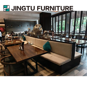 Sofá de Banqueta para Restaurante, Asientos para Comedor de Hotel, Muebles Comerciales Tapizados en Madera Sólida Personalizados, Fabricante de Proyectos OEM - Product Image 1