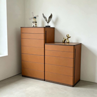 Commode de chambre moderne en bois massif, grande capacité, meuble de rangement de chevet, 6 tiroirs, pliable, pour salon ou TV