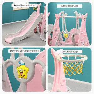 Mới Bán Buôn Toddler Chất Lượng Cao Trong Nhà Bé Nhựa Trượt Đồ Chơi Trẻ Em <span class=keywords><strong>Slides</strong></span> Cho Trẻ Em Sân Chơi Và Swing Chơi Bộ - Product Image 2