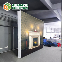 Toile de fond pliante portable écologique toile de fond murale pop up 15X10 tissu Popup bannière pop up stand pop up une bannière de cadre