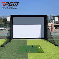 Enceinte de simulateur de golf PGM personnalisée complète pour simulateur de golf résidentiel intérieur avec écran d'impact