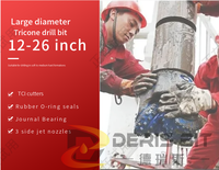 Forage d'eau géothermique à gaz de pétrole grande taille 12 1/4 16 20 24 22 26 pouces IADC537 637 737 Tci Tricone Hard Rock Drills Bit