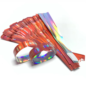Pulseras de Plástico Holográficas para Parques Temáticos, Regalos Promocionales Novedosos, Impresas con Serigrafía, Resistentes a Desgarros - Product Image 5