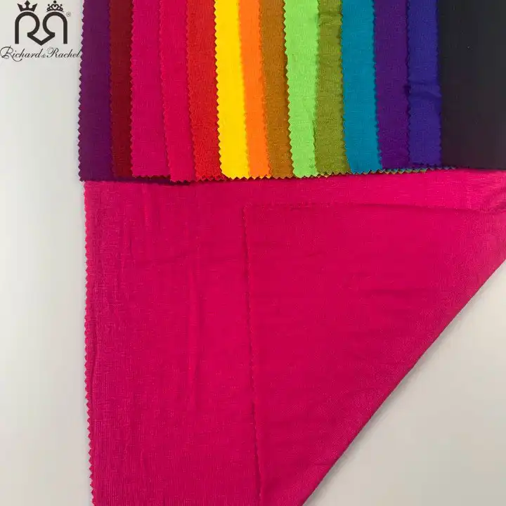 Tissu simple tricoté en Jersey, Viscose 95% Spandex, étoffe à couleur unie, 5%, populaire, vente en gros