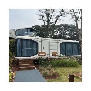 Zhentai 40ft Prefab Modular Container Furnished Prefabricated villa of model prefabricated 2 Bedrooms Space Capsule House