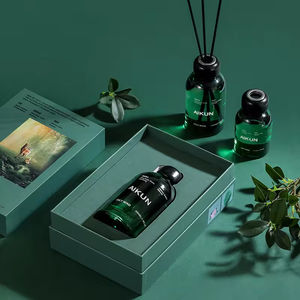 Diffuseur de parfum d'ambiance Aikun OEM de luxe 200 ml, parfum feuille verte, avec coffret cadeau rigide haut de gamme pour présentation en magasin. - Product Image 1
