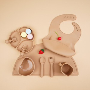 <span class=keywords><strong>Lot</strong></span> d'usine, <span class=keywords><strong>vaisselle</strong></span> en silicone personnalisée pour bébés et enfants, sans BPA, 100% de qualité alimentaire, <span class=keywords><strong>vaisselle</strong></span> en silicone, assiette pour enfants - Product Image 5