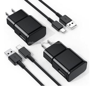 USB Charger for Samsung Galaxy S7 S8 Adaptive Fast Charging Cargador Tipo c USB Travel Wall Charger with <b>Cable</b> Kit - Product Image 1