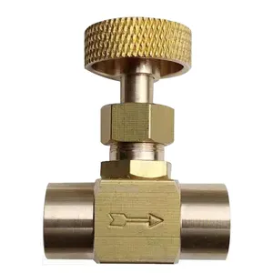 Brass needle valve 1/4" Male NPT X 1/4" Female NPT