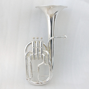 Cuerno de <span class=keywords><strong>tenor</strong></span> de la mejor calidad en Eb Alto Saxhorn Copia Trompeta plateada de marca famosa - Product Image 1