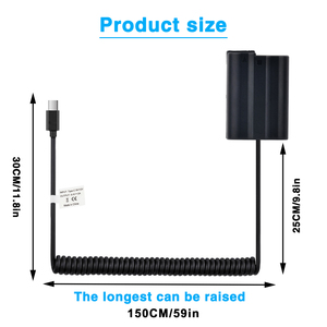 Batería Ficticia EN-EL15 EL15 EL15C con Tipo-C para Cámaras <span class=keywords><strong>Nikon</strong></span> D500 D600 D610 D750 D7000 D7100 <span class=keywords><strong>D7200</strong></span> D800 D800E D810 - Product Image 3